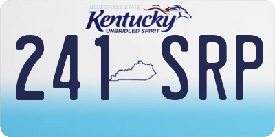KY license plate 241SRP