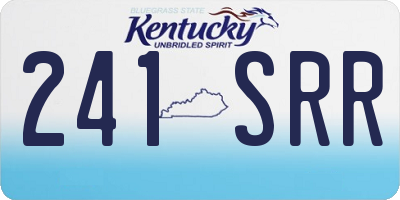 KY license plate 241SRR