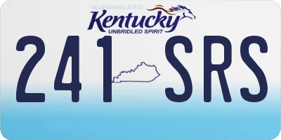 KY license plate 241SRS