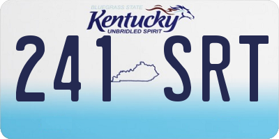 KY license plate 241SRT