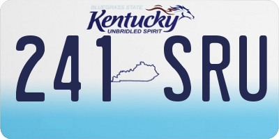 KY license plate 241SRU