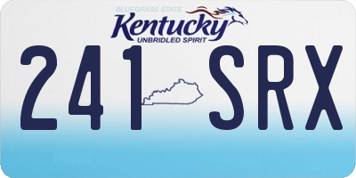KY license plate 241SRX