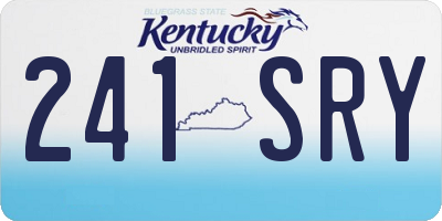 KY license plate 241SRY