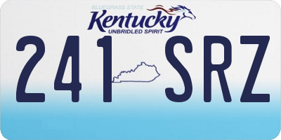 KY license plate 241SRZ