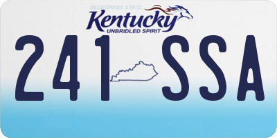 KY license plate 241SSA
