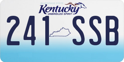 KY license plate 241SSB
