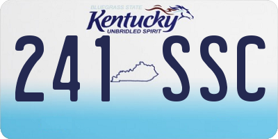 KY license plate 241SSC