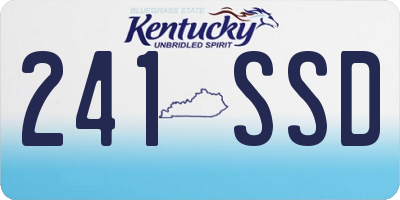 KY license plate 241SSD