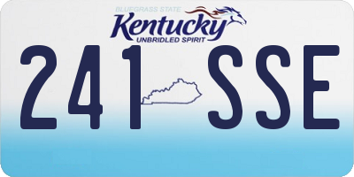 KY license plate 241SSE