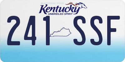 KY license plate 241SSF