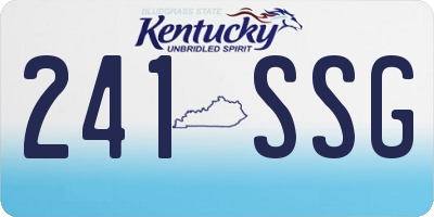 KY license plate 241SSG