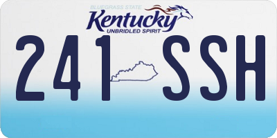 KY license plate 241SSH