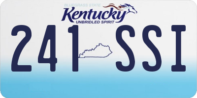KY license plate 241SSI