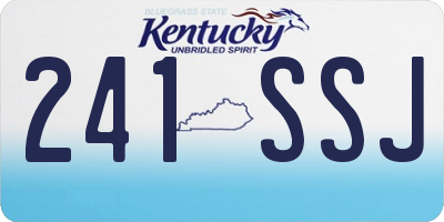 KY license plate 241SSJ