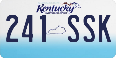 KY license plate 241SSK