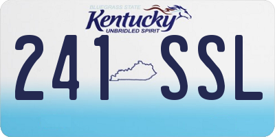 KY license plate 241SSL