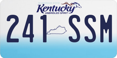 KY license plate 241SSM