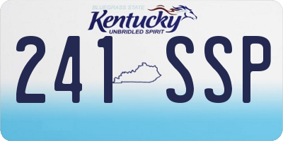 KY license plate 241SSP