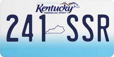 KY license plate 241SSR