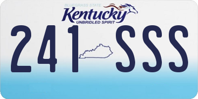 KY license plate 241SSS
