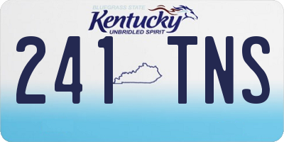 KY license plate 241TNS