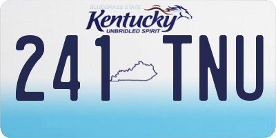 KY license plate 241TNU