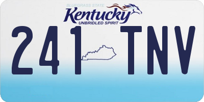 KY license plate 241TNV