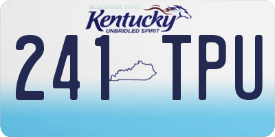 KY license plate 241TPU
