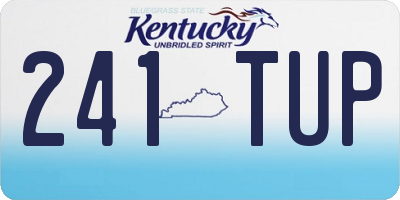 KY license plate 241TUP