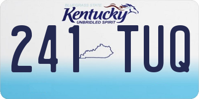 KY license plate 241TUQ