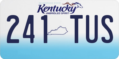 KY license plate 241TUS