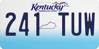 KY license plate 241TUW