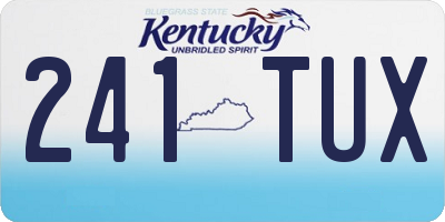 KY license plate 241TUX