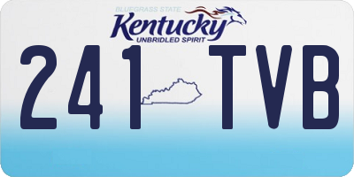 KY license plate 241TVB
