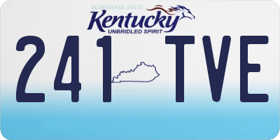 KY license plate 241TVE