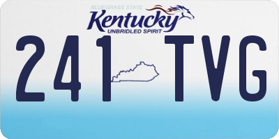 KY license plate 241TVG