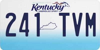 KY license plate 241TVM
