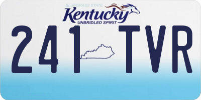 KY license plate 241TVR