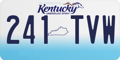 KY license plate 241TVW