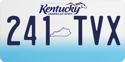 KY license plate 241TVX