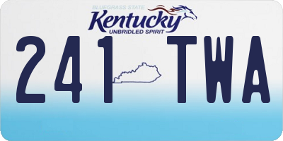 KY license plate 241TWA