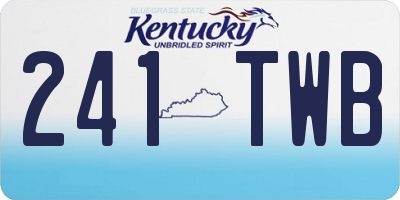 KY license plate 241TWB