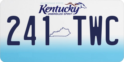 KY license plate 241TWC