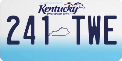 KY license plate 241TWE