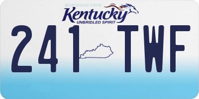 KY license plate 241TWF