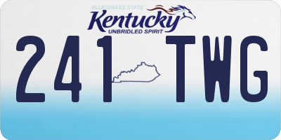 KY license plate 241TWG