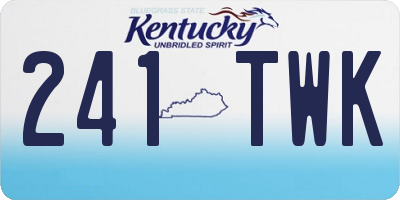 KY license plate 241TWK
