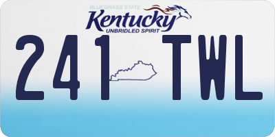KY license plate 241TWL