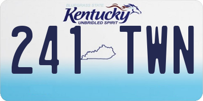 KY license plate 241TWN