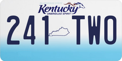 KY license plate 241TWO